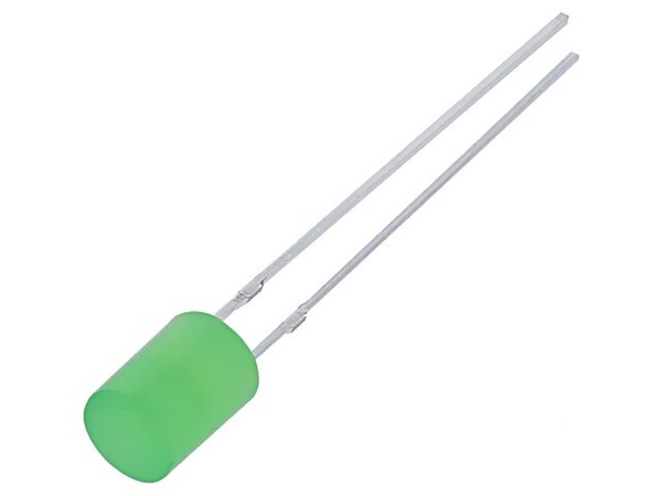 2X OSG5DA5GE4B Led 5Mm GrüN 750-1120Mcd 140° 30Ma 2,9-3,4V Front: Flach Optosupp-image
