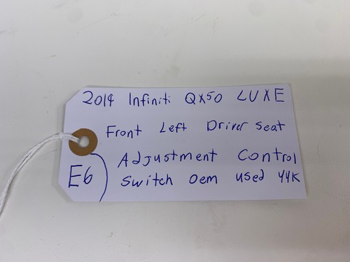 19-21 INFINITI QX50 FRONT LEFT DRIVER SEAT ADJUSTMENT CONTROL SWITCH OEM USED - Picture 12 of 12