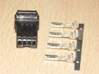 Harley Davidson OEM 72914-01BK Male 4 Wire Connector & Terminals .040 series