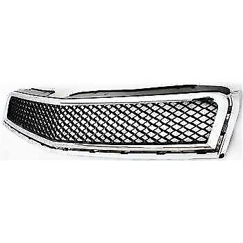 New Grille Fits 2009-2012 Chevrolet Traverse Upper Chrome Shell Plastic ...