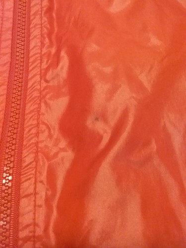 Vintage Nylon Jacket Red Karate Kid Full Zipper Hood Windbreaker Biking Cycling - Picture 11 of 24