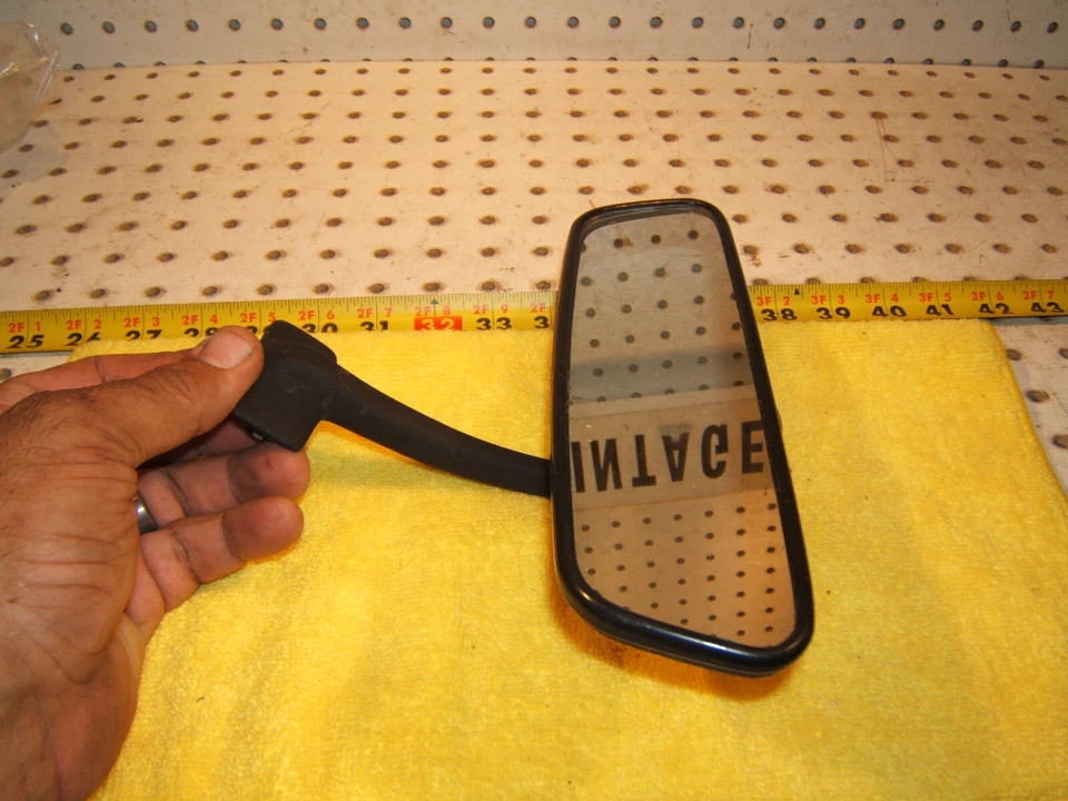 BMW E24 633CSI Asientos delanteros negro manual vista trasera original BMW OEM 1 espejo Foto 2 de 4