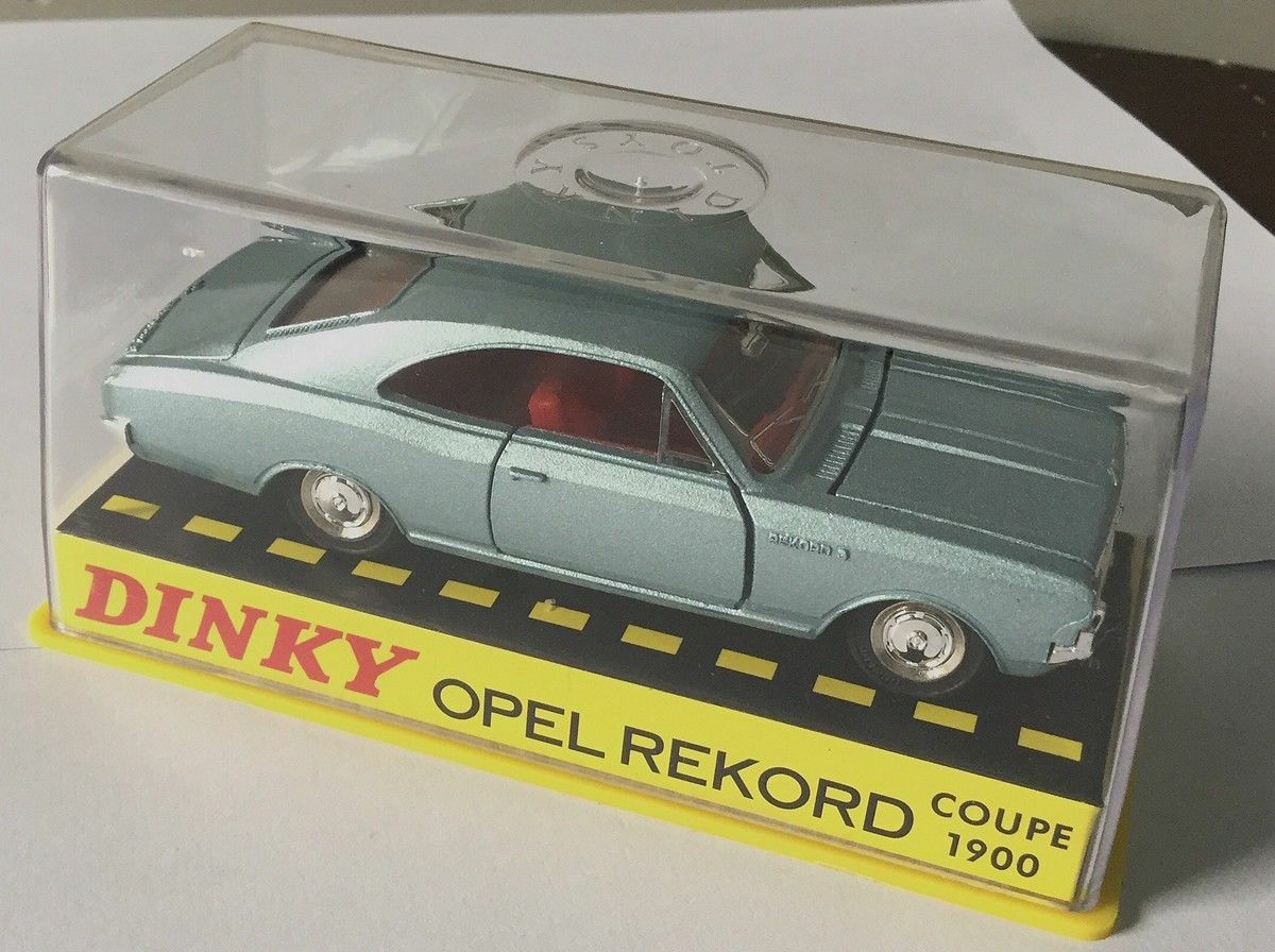 Atlas Dinky Toys Opel Rekord Coupe 1900 Bleu, Mini Voiture Collection 11cm
