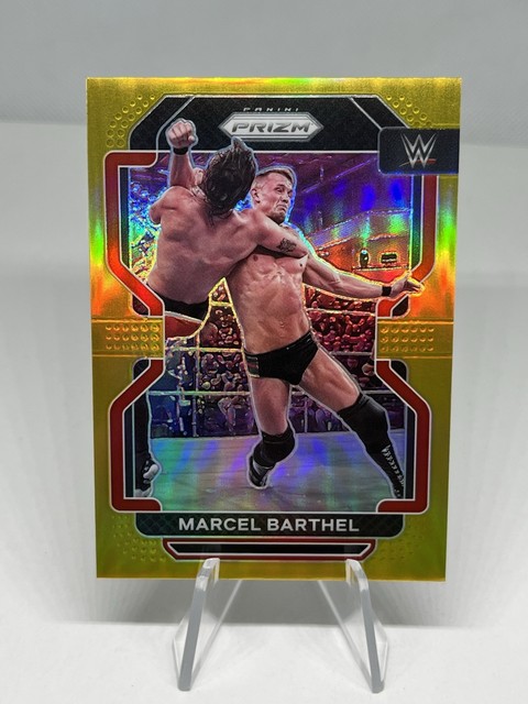 2022 Panini Prizm WWE Gold Prizm /10 Marcel Barthel Card #186 True NXT 2.0