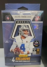 2025 Panini Mosaic NFL Hanger Box 4 Exclusive Blue Scope Parallels On Average 