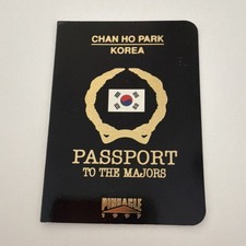 Pinnacle 1997 Chan Ho Park Passport to the Majors Dodgers Booklet Insert