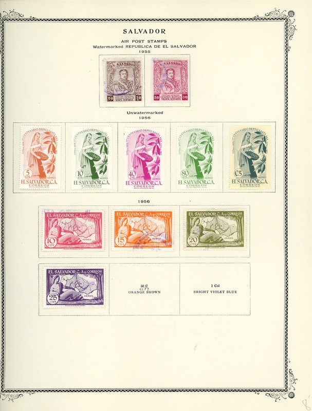 EL SALVADOR Selections on Scott Specialty Album Page Lot #61 - SEE SCAN - $$$