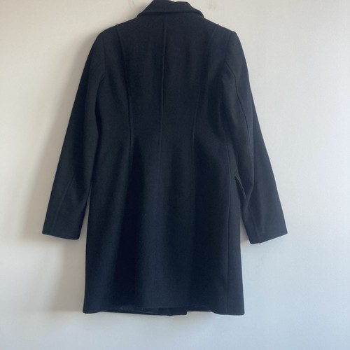 Cappotto classico United Colors Of Benetton nero lungo misto lana taglia EU36 US6 Preppy - Foto 6 di 19