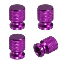 4 Pcs Aluminum Tire Valve Stem Caps Vehicle Car Tire Valve Air Cap Covers Purple