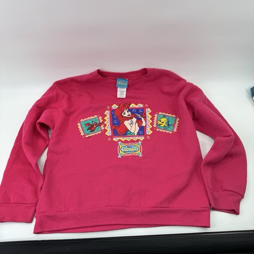 Vintage Disney Die kleine Meerjungfrau Sweatshirt Kinder 14 Grafik Arielle Sebastian - Bild 1 von 8