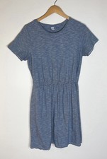 Old Navy Blue and White Striped Tee Dress 100% Cotton Size Large