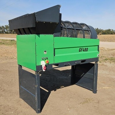 US Stock GF480 Top Soil Dirt Rotary Trommel Screen Rock Drum New Free Shipping