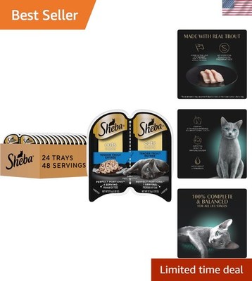 Perfect Portions Wet Cat Food in Gravy, Tender Trout, 24 Twin-Pack, 48 Servings