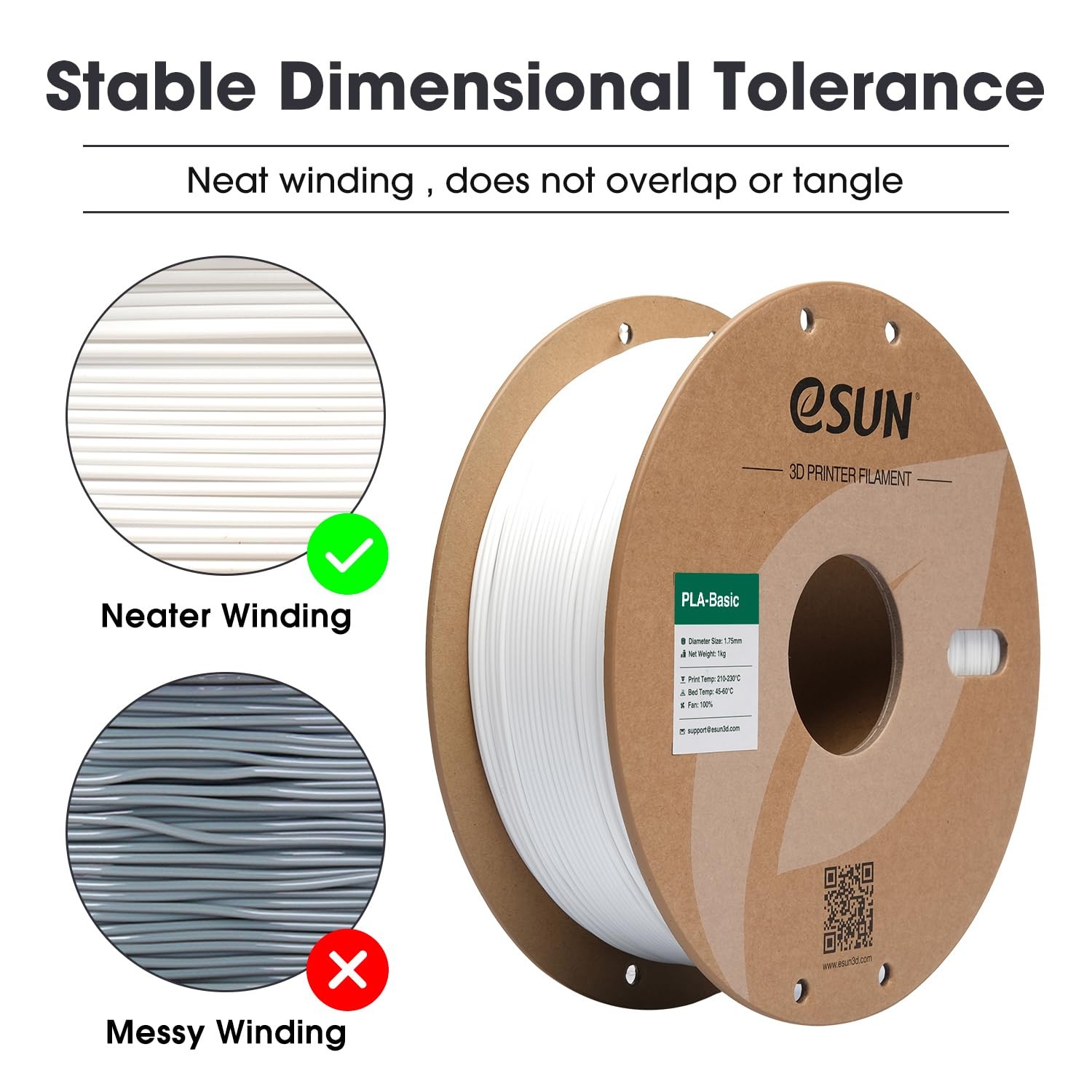 PLA Basic Filament 1.75mm, 3D Printer Filament High Speed PLA for Fast Printi...