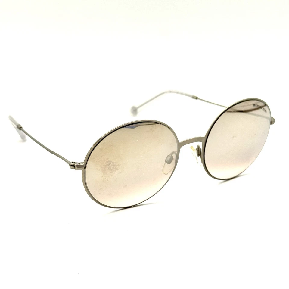 Gafas de sol redondas de diseñador Michael Kors MK-5017 Kendell II marco de metal plateado   Foto 2 de 4