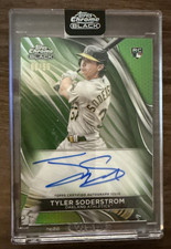 2024 Topps Chrome Black -Autographs Tyler Soderstrom Green Refractor /99 (RC,AU)