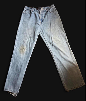 Polo Men s Blue Straight Relaxed Fit Light Wash Denim Jeans Cotton 34