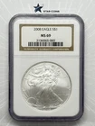 2008 Silver Eagle NGC MS69 Brown Label