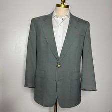 Hart Schaffner Marx Jack Nicklaus Blazer Sport Coat Mens 41R Gray Gold Buttons