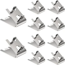 Refrigerator Shelf Clips, HOSRNOVO 10PCS Heavy Duty Stainless Steel Sliver 