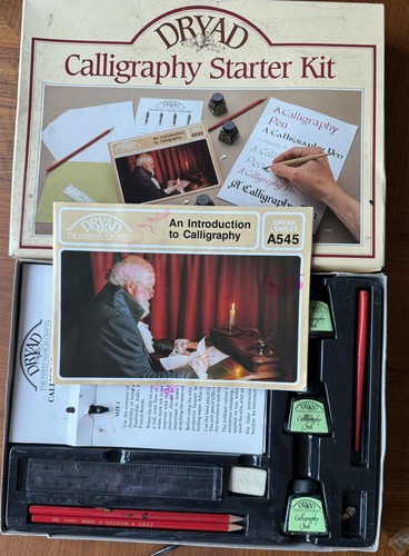 Dryad Calligraphy Starter Kit Booklet Inks Dip Pen Nibs 