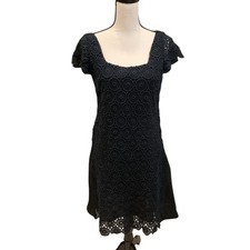 Red Valentino Black Lace A- Line Dress, Size S/M See Measurements No Size Tag