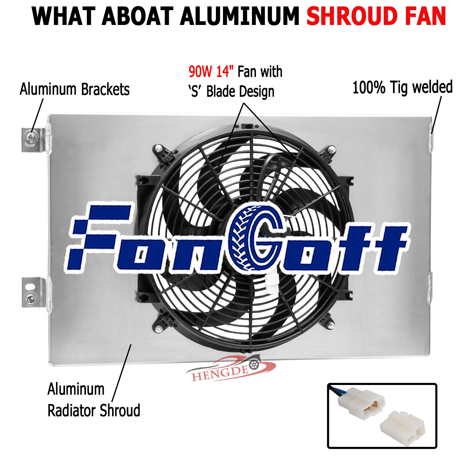 Aluminum Shroud Fan Fit 1959-1965 Chevy Impala El Camino Bel Air Biscayne CC281