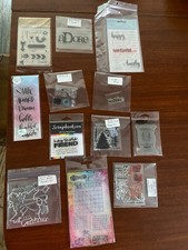 Variety Lot Of 12 Stamps And Dies - Spellbinders, Hero Arts, Heidi Swapp, etc