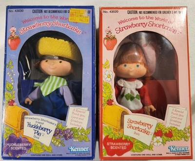 Vintage 1980 Kenner Strawberry Shortcake & Huckleberry Pie Dolls