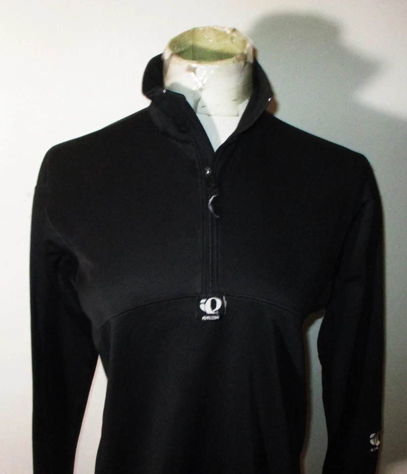 Camiseta feminina de ciclismo PEARL IZUMI preta manga longa 1/2 zíper tamanho P - Imagem 2 de 4