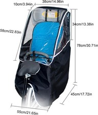 Bike Child Rain Seat Cover, Waterproof Rain Canopy for Bikes Rear Seat, Breathab