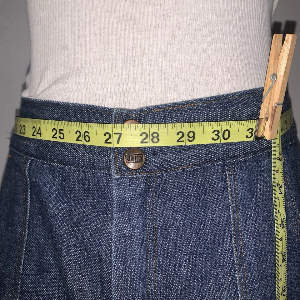 Винтажные женские джинсы из темной джинсовой ткани с эластичной талией 27–31 дюйм. Sears 70-е 80-е - Изображение 3 из 4