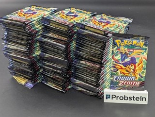 Lot of (100) Pokemon Sword & Shield Crown Zenith Booster Packs SEALED