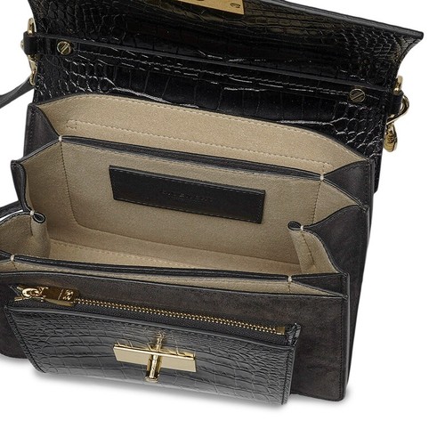 Givenchy Black GV3 Gold Chain Small Shoulder Bag - Afbeelding 6 van 21