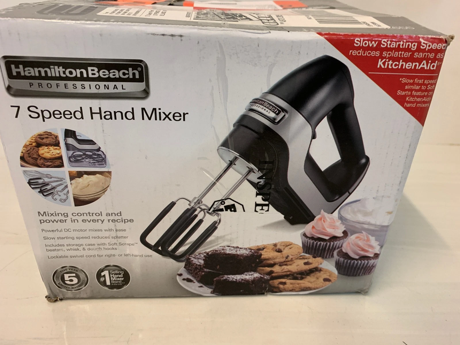 Hamilton Beach Professional 7-Speed Hand Mixer 62655 w/ Storage Case Soft Scrape
Opens in a new wind