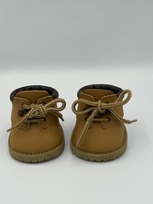 Build-A-Bear Workshop Brown Work Boots Teddy Bear Shoes Paw Print Soles