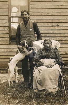 KIL-SO-QUAH & son Anthony c1909 Indiana RPPC Photo Postcard COPY