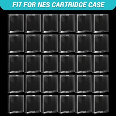 30PACK Plastic Protector Case For Nintendo NES Game Cartridge Clear Display Box