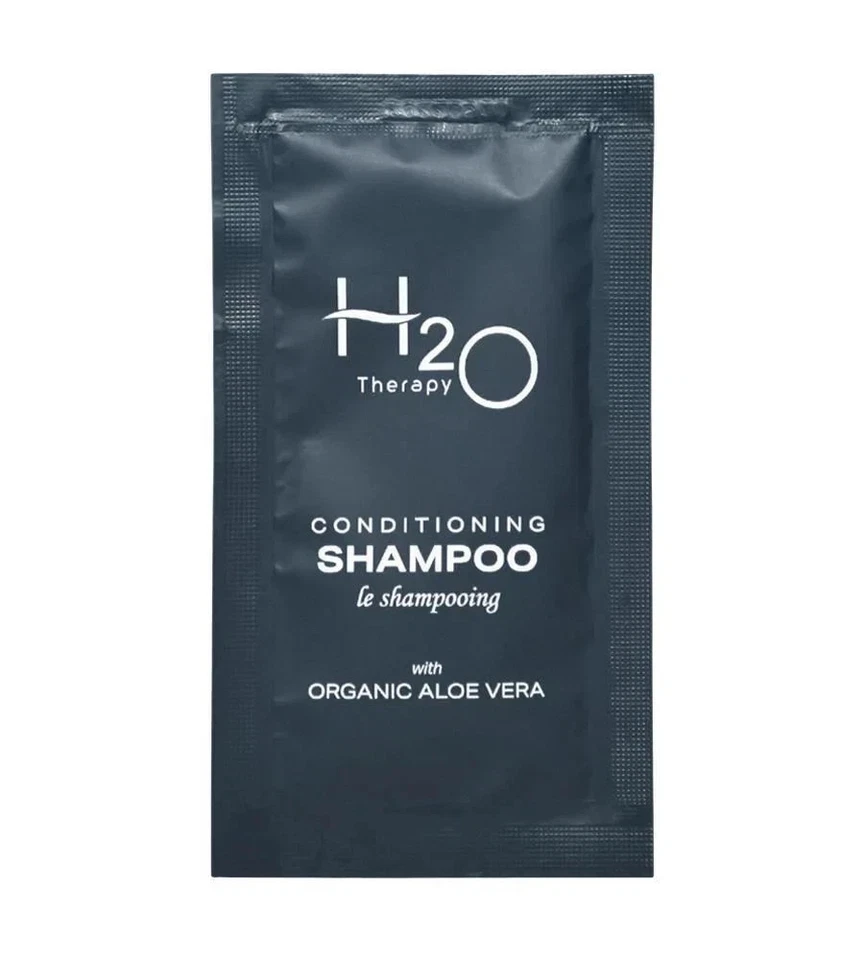 500-pack H2O Conditioning Shampoo Organic Aloe Vera 0.30 oz/10mL Hotel Sachets - Image 2 of 4