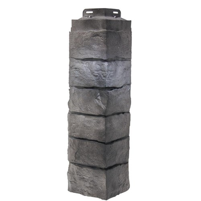 #ad 6.10 in. W x 21.25 in. Corner Artisan Cut Stone Polymer Trim Vinyl Siding in Ash $163.35