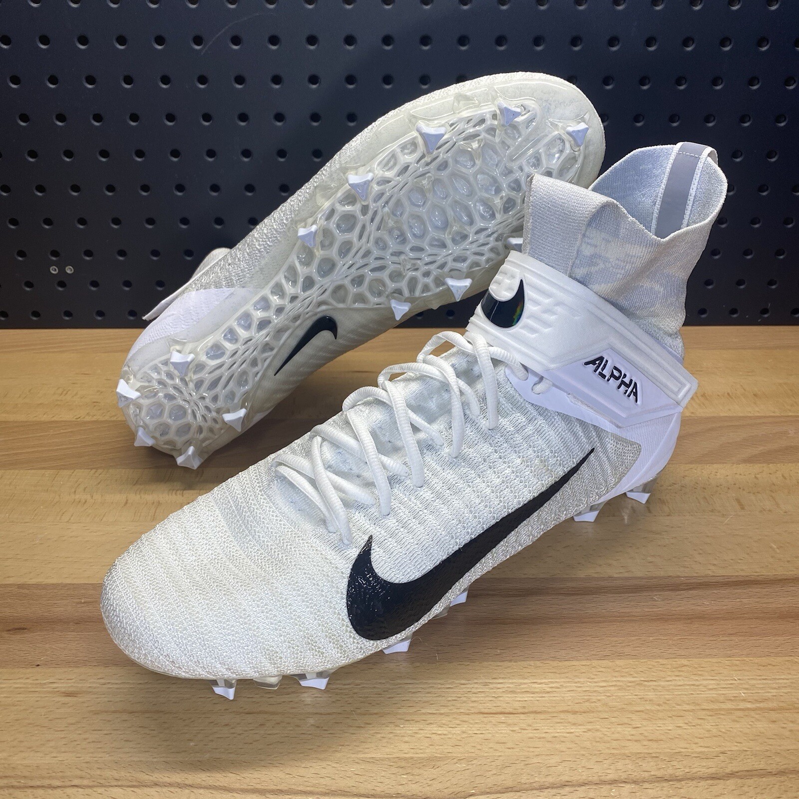 nike alpha football cleats white