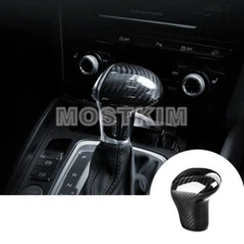Carbon Fiber Center Console Gear Shift Knob Trim Cover For Audi A5 S5 2012-2016