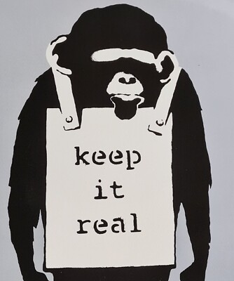 BANKSY * Keep It Real * 70 X 50 Cm * Lithograph * Art Print