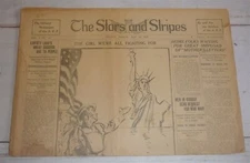 Stars & Stripes, May 10, 1918 - Famous Baldridge "Soldier & Statue of Liberty"