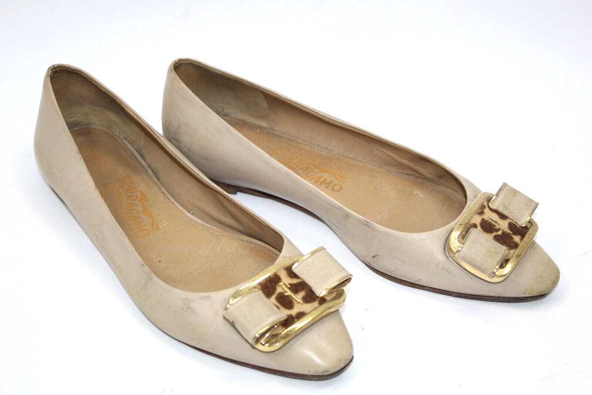 Salvatore Ferragamo Mujer Zapatos Talla 7.5 Europa 38 Cuero