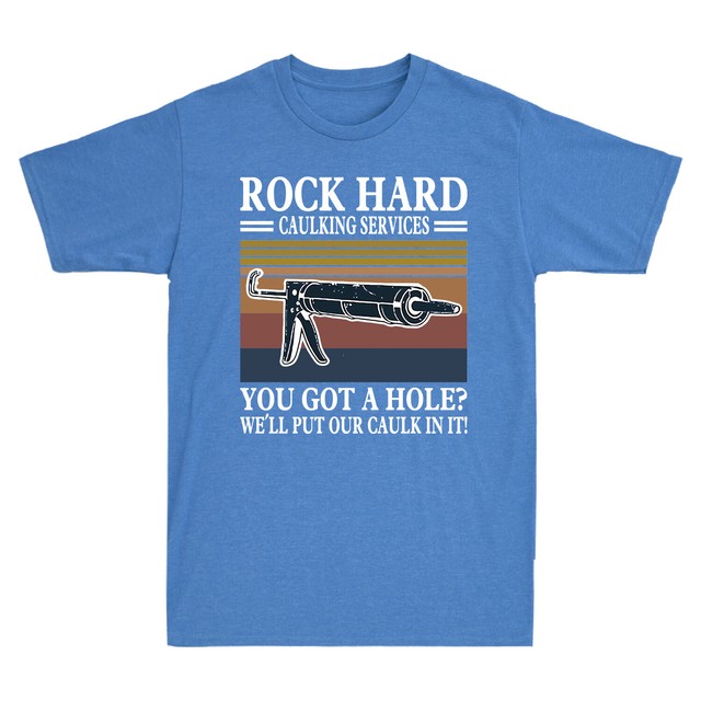 Rock Hard Caulking Services Vintage Funny Gift Men's Cotton Short