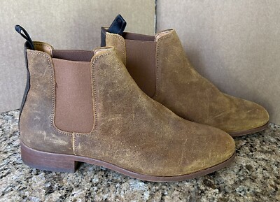 New Men's The Shoe Bear Dev Chelsea Tan Suede Ankle Boots Size EU 42 US 9