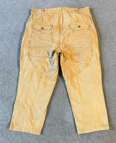 VTG 60s Red Head Men's Tan Canvas Double Knee Cropped Pants - Size 34 - Picture 2 of 7