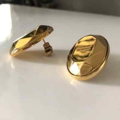 Boucles D'oreilles Alexander McQueen En émail Et Pierre - Or, Style Huggie Et Cuff