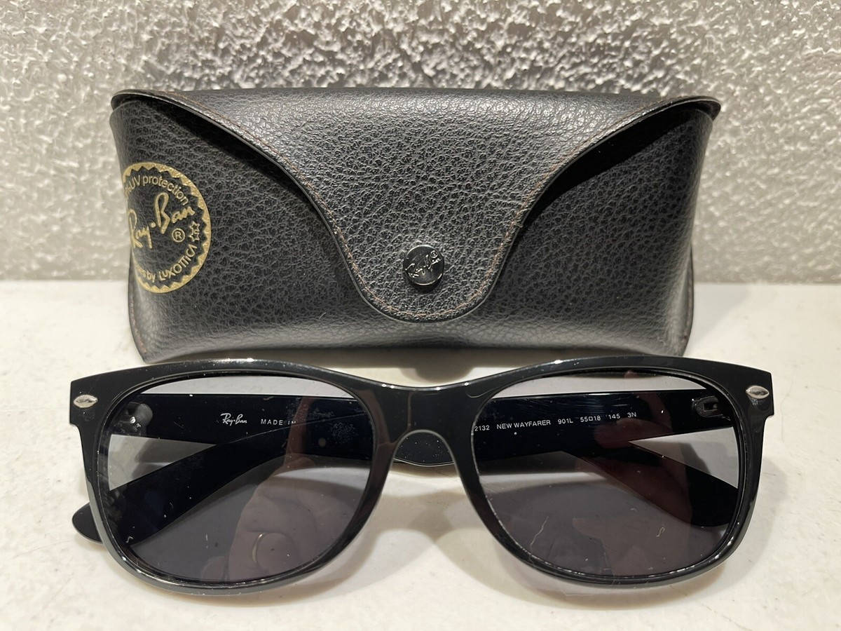 Ray-Ban RB2132 New Wayfarer Sunglasses Black Frames with  display picture 3